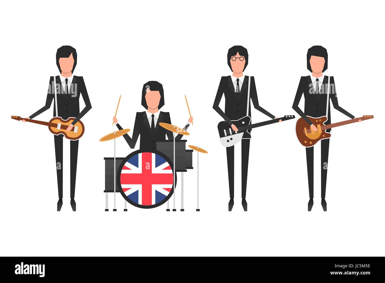 La banda dei Beatles Illustrazione Vettoriale