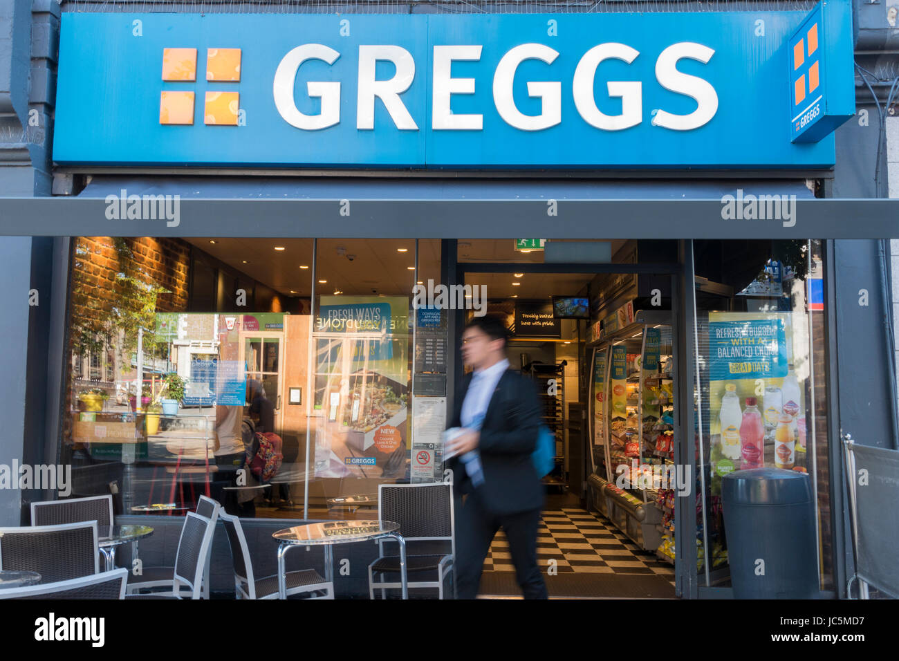 Greggs sulla strada alta. Foto Stock