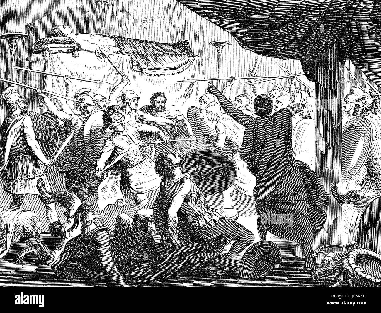 I rivali al trono di Alessandro Magno, dopo la sua morte nel 323 A.C. Foto Stock