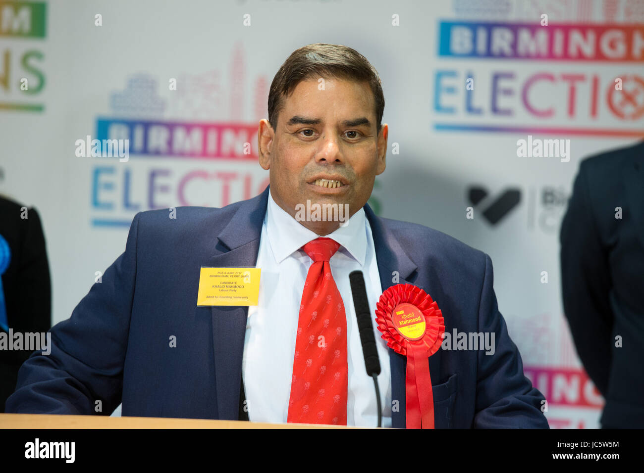 Khalid Mahmood, manodopera MP per Perry Barr mantenendo la sua sede alle elezioni generali nel 2017 Foto Stock