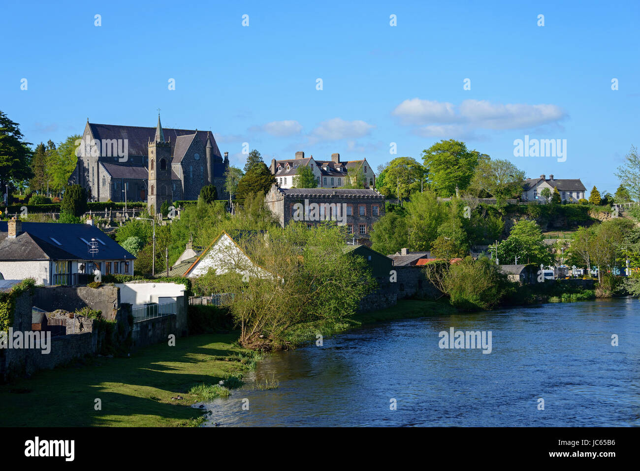 Thomastown, fiume Nora, nella Contea di Kilkenny, Irlanda, Gran Bretagna / Fiume Nore Fluss, Grafschaft Kilkenny, Irlanda, Großbritannien / Fluss Foto Stock