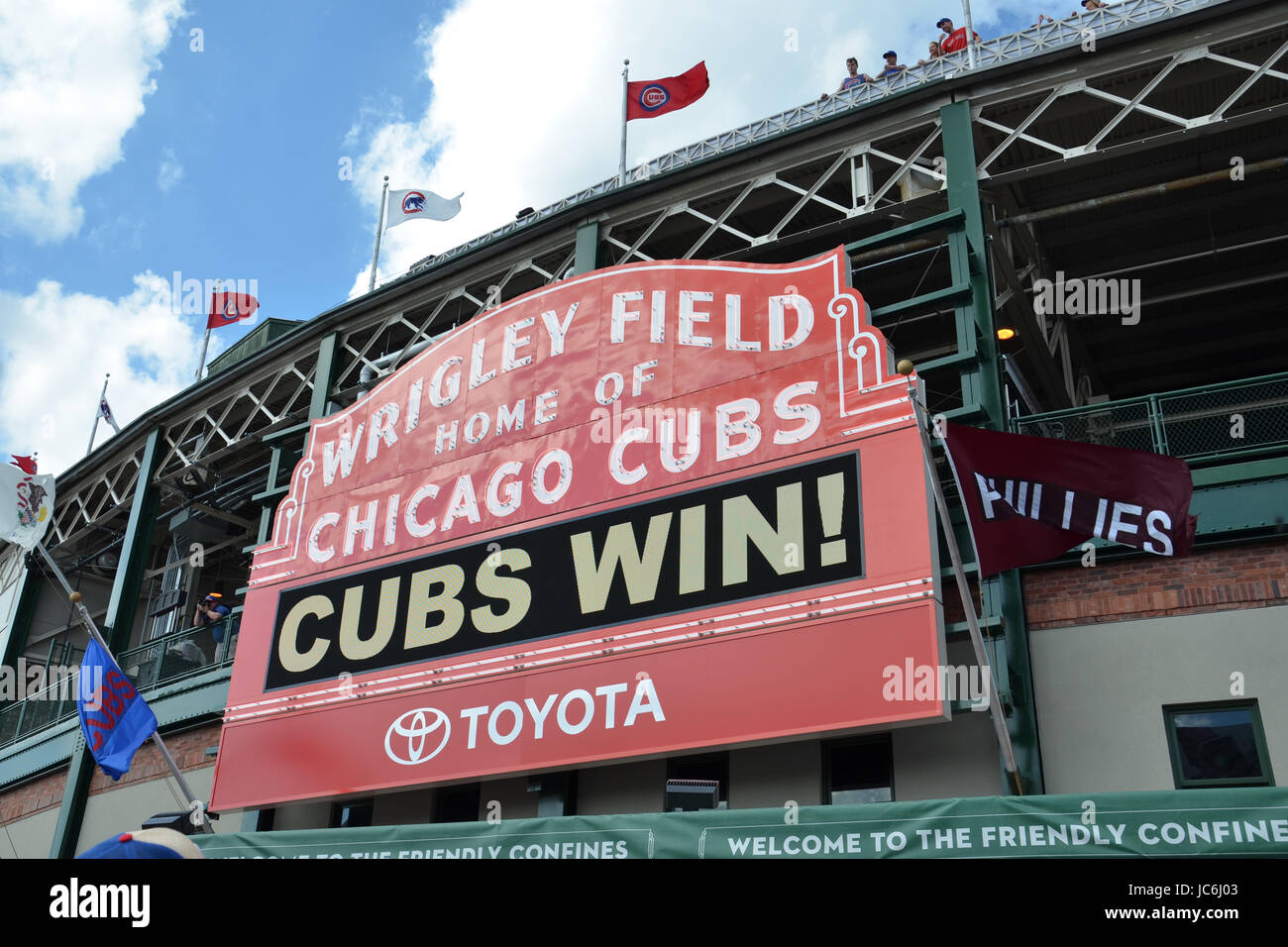 CHICAGO - 29 Maggio: firmare a Wrigley Field, casa dei Chicago Cubs, è qui mostrato il 29 maggio 2016 dopo la loro7-2 vincere contro i Philadelphia Phillies Foto Stock