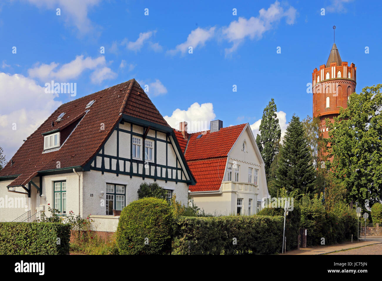 Storica Torre di acqua in eutin Foto Stock