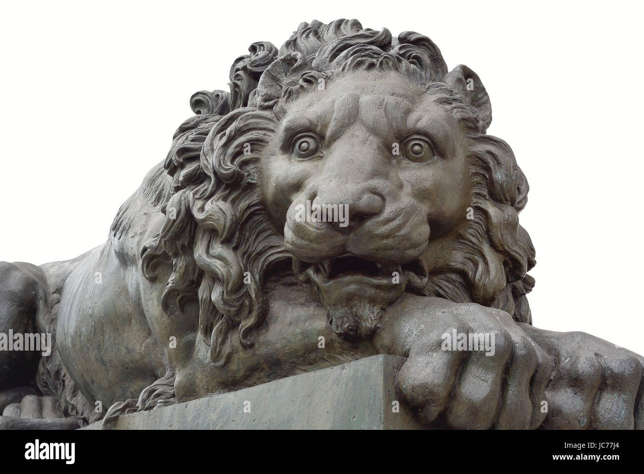 Isolato Leone di Bronzo il Monumento di Washington DC Foto Stock