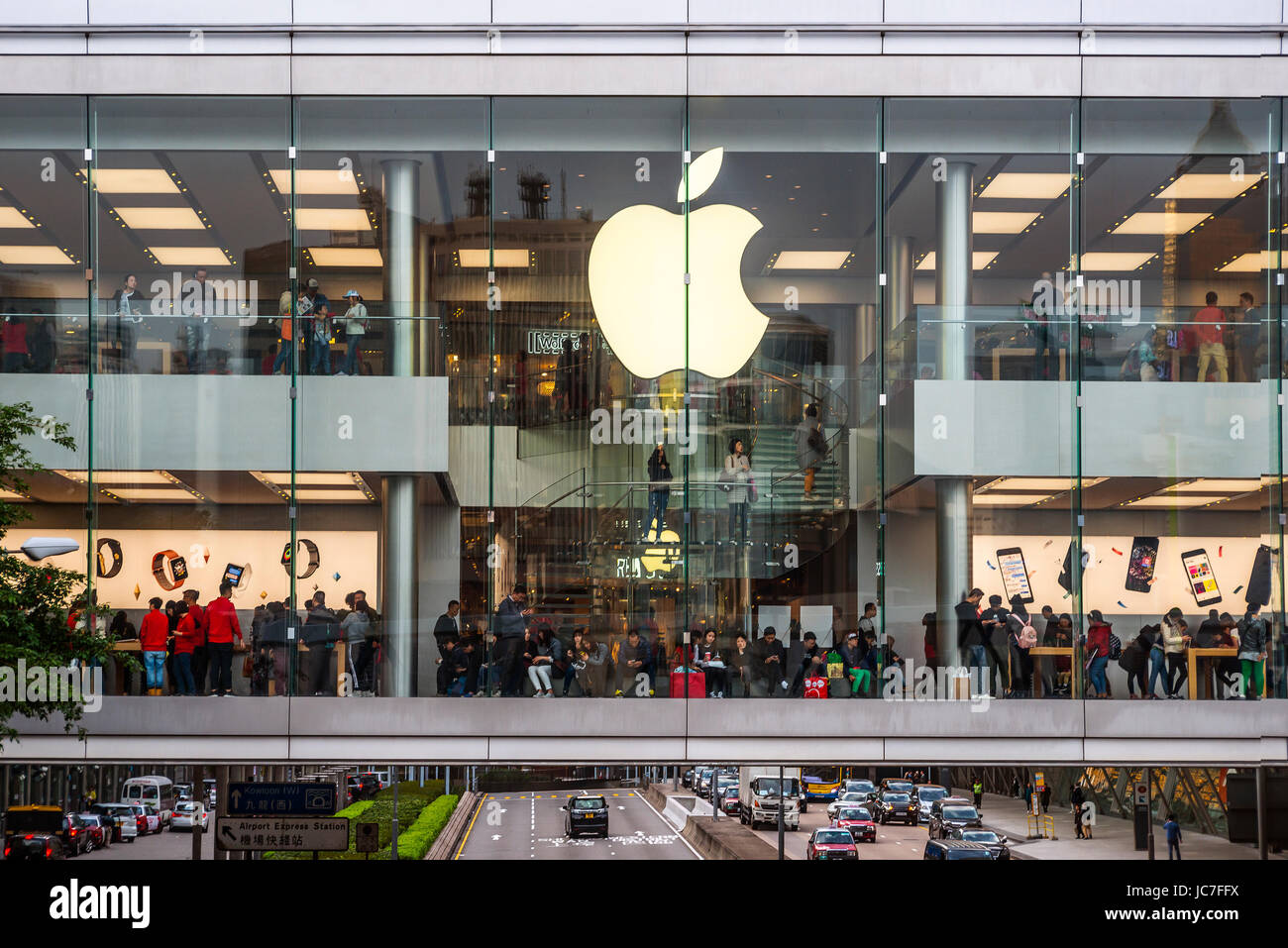 Apple Store, IFC Mall, Hong Kong Foto Stock