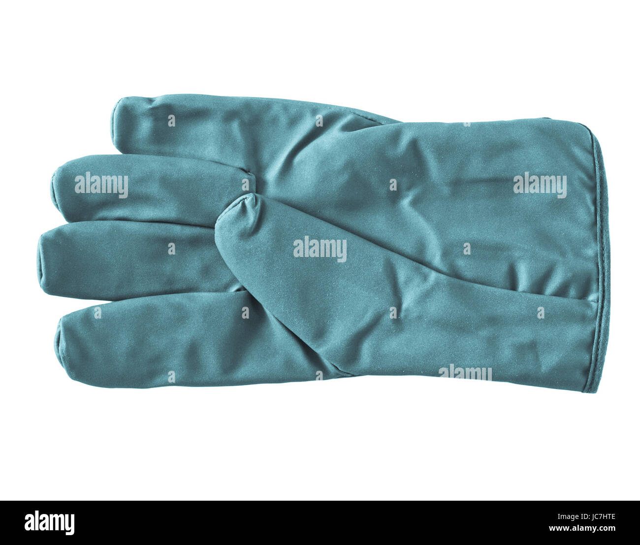 Guanti isolati equipaggiamento protettivo personale - cool cyanotype Foto Stock