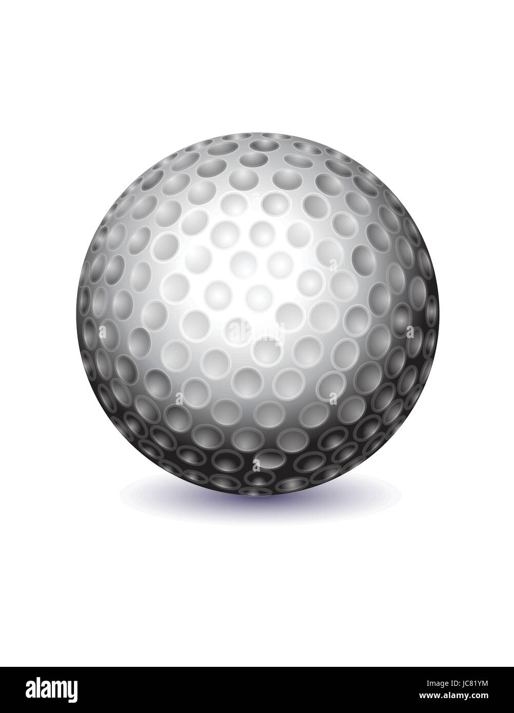 Palla da golf vicino fino illustrazione Illustrazione Vettoriale