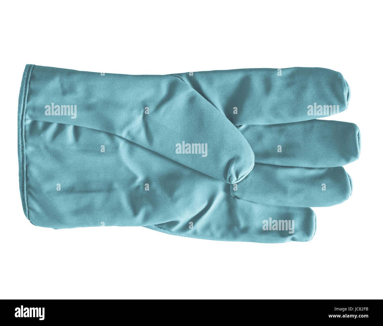 Guanti isolati equipaggiamento protettivo personale - cool cyanotype Foto Stock