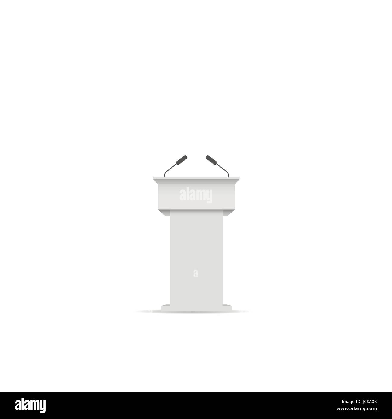 Podio bianco tribune Illustrazione Vettoriale