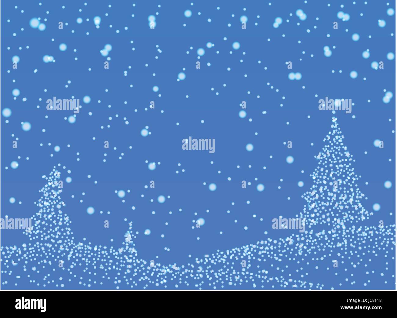Abstract la caduta di neve. cerchi di gradiente di caduta di neve su sfondo bllue. Illustrazione Vettoriale. Illustrazione Vettoriale