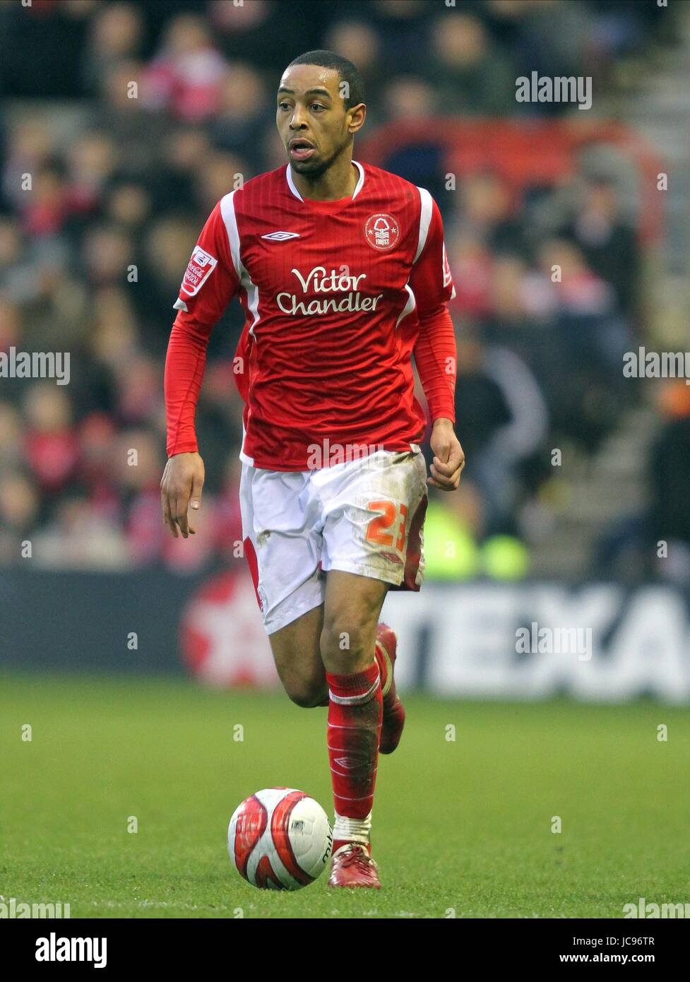 DEXTER BLACKSTOCK Nottingham Forest FC MASSA città di Nottingham Inghilterra 16 Gennaio 2010 Foto Stock