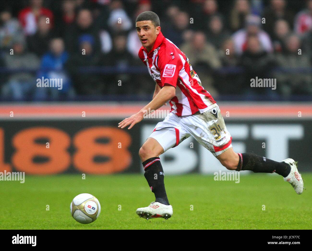 KYLE WALKER Bolton Wanderers V SHEFFIELD U Reebok Stadium Bolton Inghilterra 23 Gennaio 2010 Foto Stock