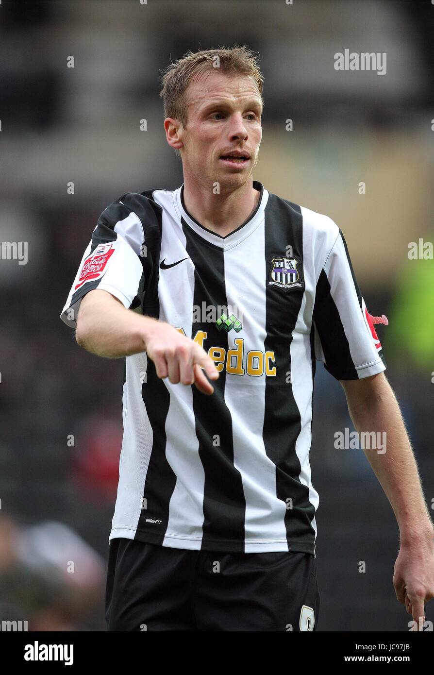 RICKY RAVENHILL NOTTS COUNTY FC MEADOW LANE NOTTINGHAM INGHILTERRA 23 Gennaio 2010 Foto Stock