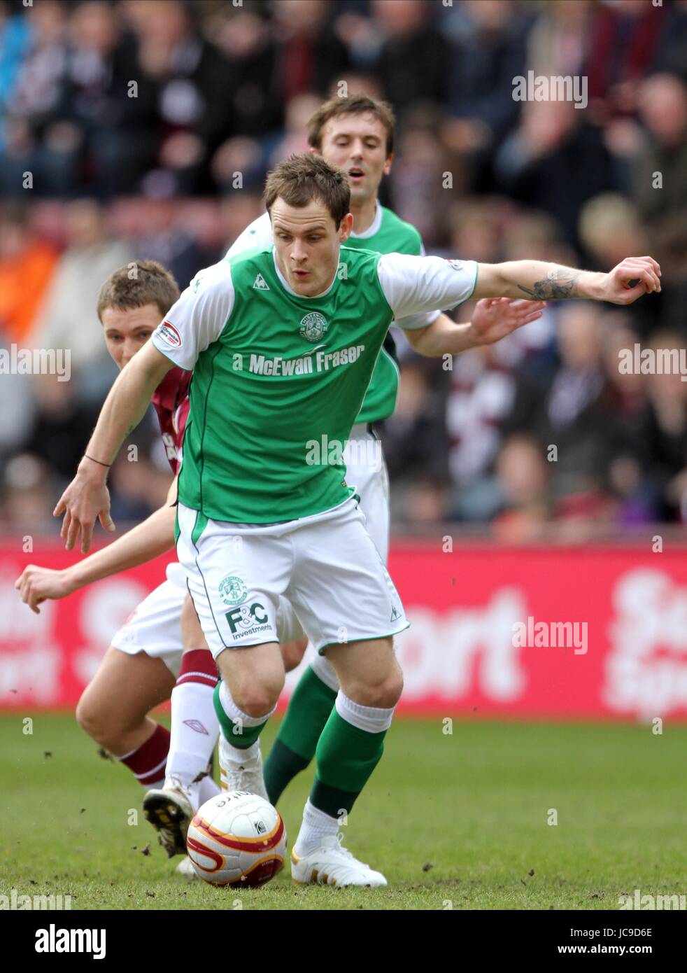 ANTHONY STOKES Hibernian FC TYNECASTLE Edimburgo in Scozia il 20 marzo 2010 Foto Stock