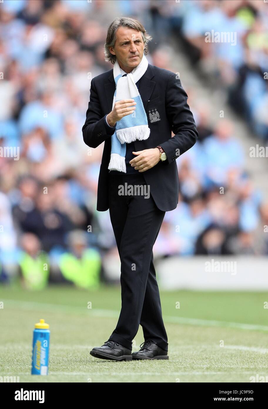 ROBERTO MANCINI Manchester City V Aston Villa EASTLANDS CITY OF MANCHESTER ST Manchester Inghilterra 01 Maggio 2010 Foto Stock