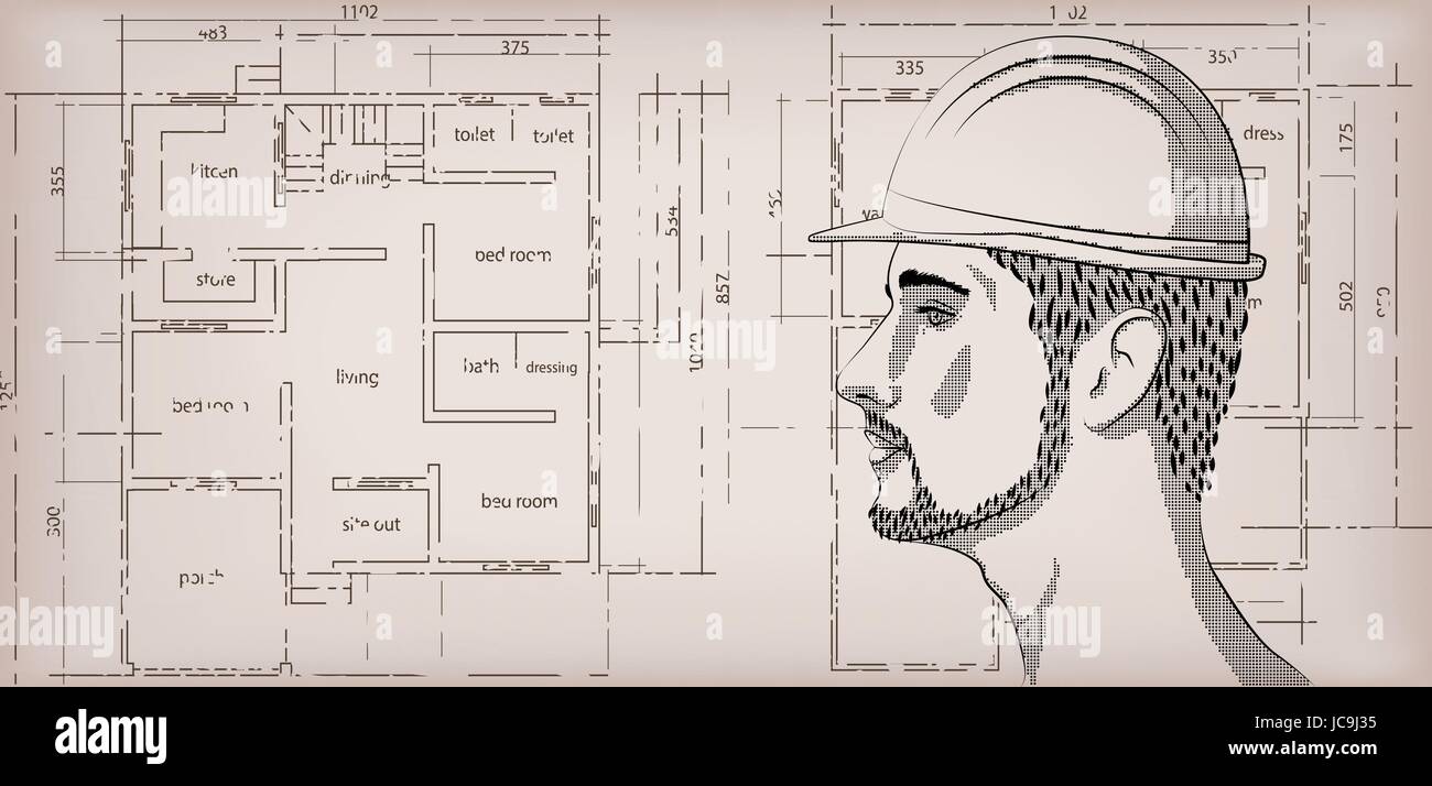 Uomini uomo persona maschi giovani caucasici erettore silhouette builder profilo . Il vettore orizzontale di bella linea moderna segno cartello poster close-up v laterale Illustrazione Vettoriale