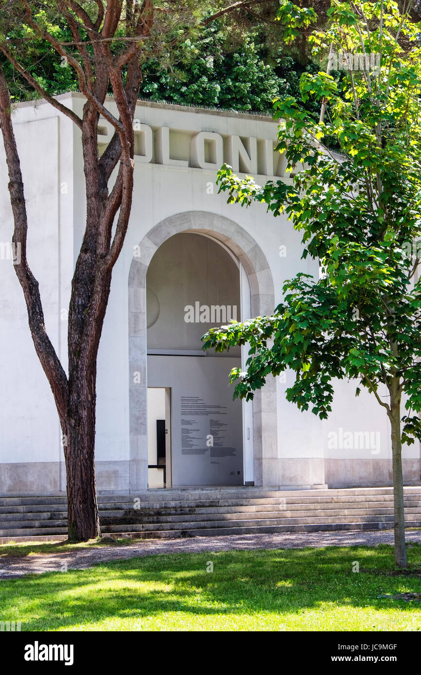 Venezia, Castello,Giardini.57ma Biennale di Venezia 2017,La Biennale di Venezia,Padiglione polacco esterno dell'edificio e la facciata,padiglione della Polonia,Polonia Foto Stock