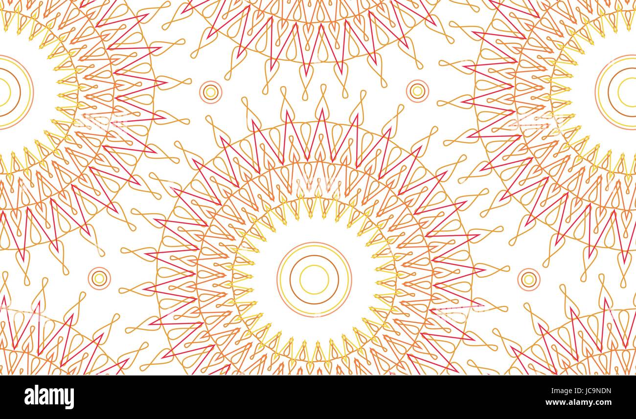 Geometrica astratta sun mandala modello texture round art design pattern semplice sfondo senza giunture. Vettore di close-up illustrazione linea carta creative Illustrazione Vettoriale