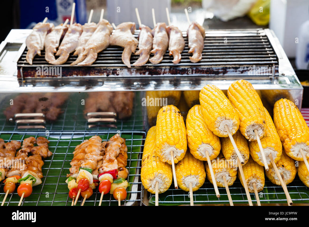 Thai street food. Chiang Mai, Thailandia. Foto Stock