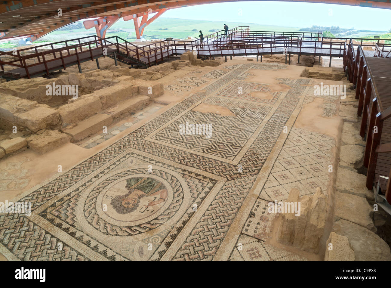 Kourion sito archeologico, casa di Eustolius, vicino a Limassol Limassol Cipro del Sud Foto Stock
