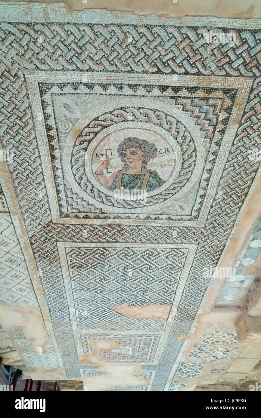 Kourion sito archeologico, casa di Eustolius, vicino a Limassol Limassol Cipro del Sud Foto Stock