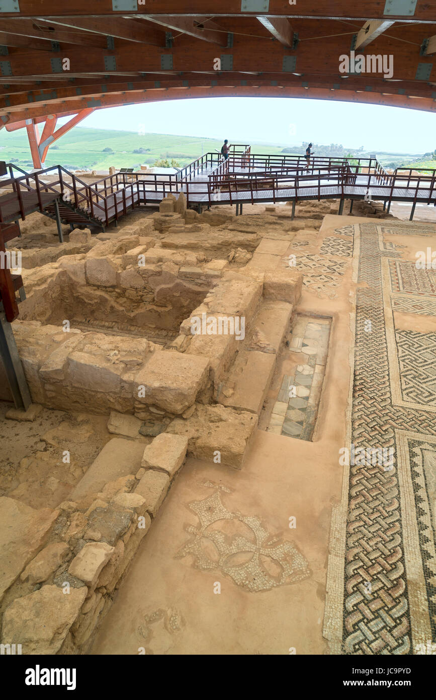 Kourion sito archeologico, casa di Eustolius, vicino a Limassol Limassol Cipro del Sud Foto Stock
