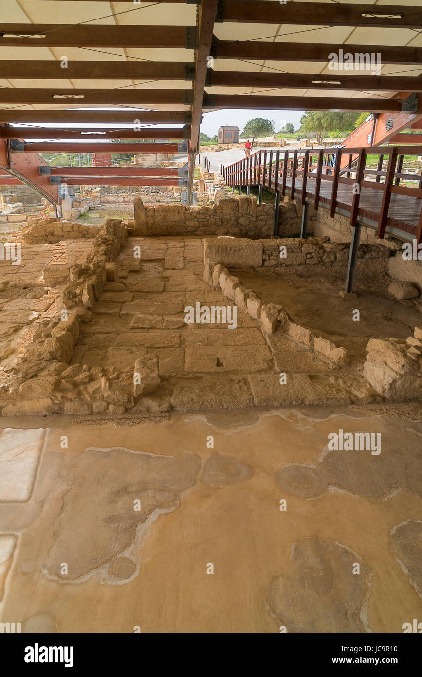 Kourion sito archeologico, casa di Eustolius, vicino a Limassol Limassol Cipro del Sud Foto Stock