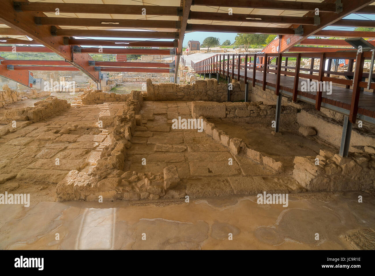 Kourion sito archeologico, casa di Eustolius, vicino a Limassol Limassol Cipro del Sud Foto Stock