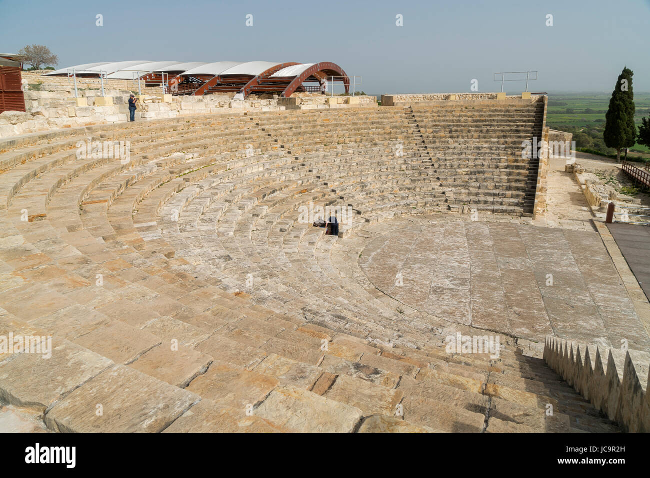 Kourion sito archeologico, teatro, vicino a Limassol Limassol Cipro del Sud Foto Stock