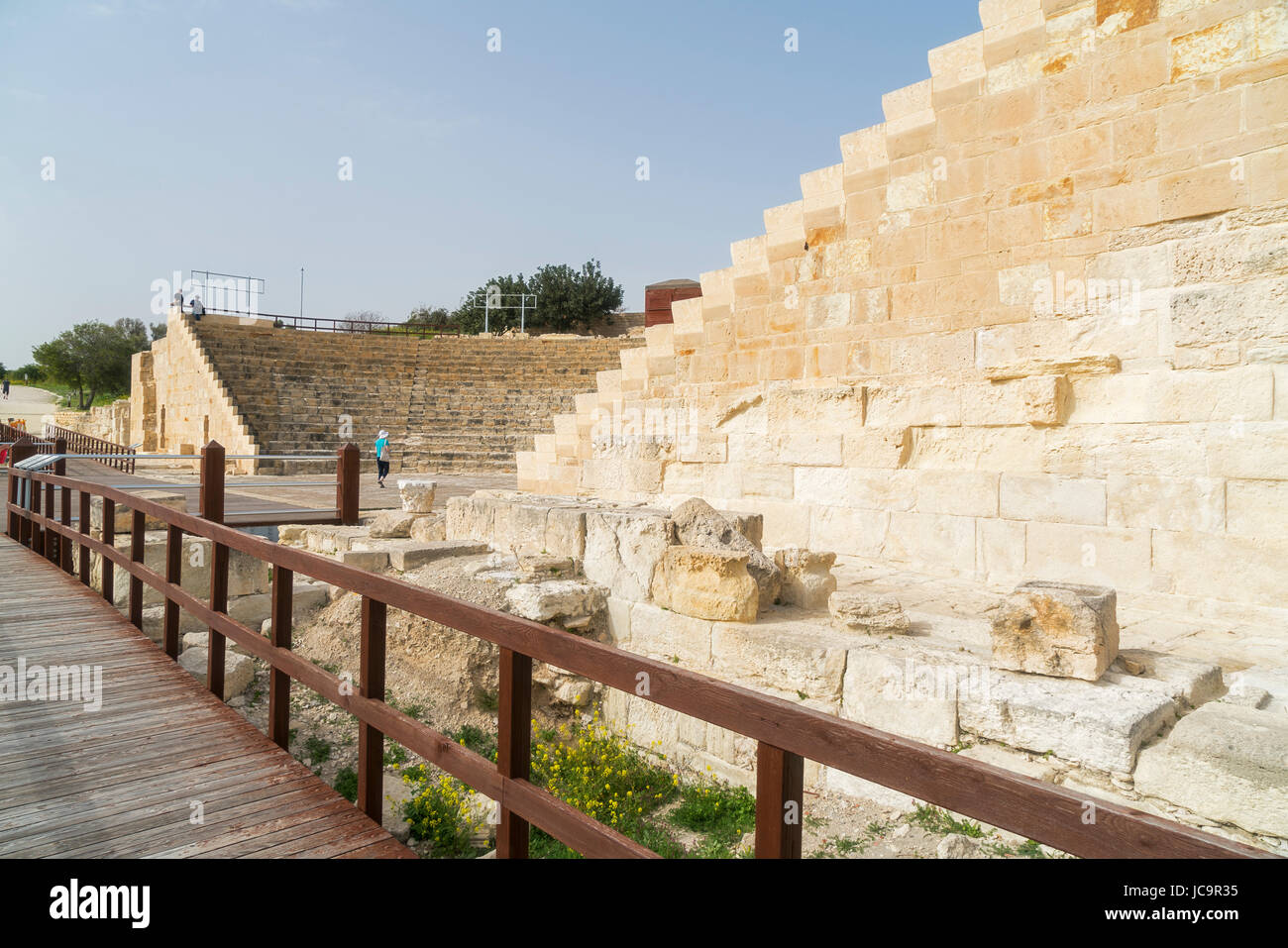 Kourion sito archeologico, teatro, vicino a Limassol Limassol Cipro del Sud Foto Stock