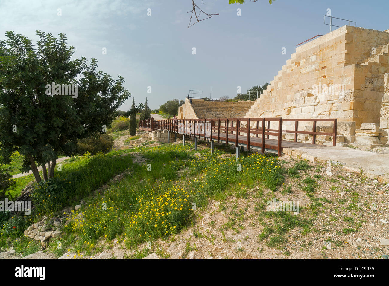 Kourion sito archeologico, teatro, vicino a Limassol Limassol Cipro del Sud Foto Stock
