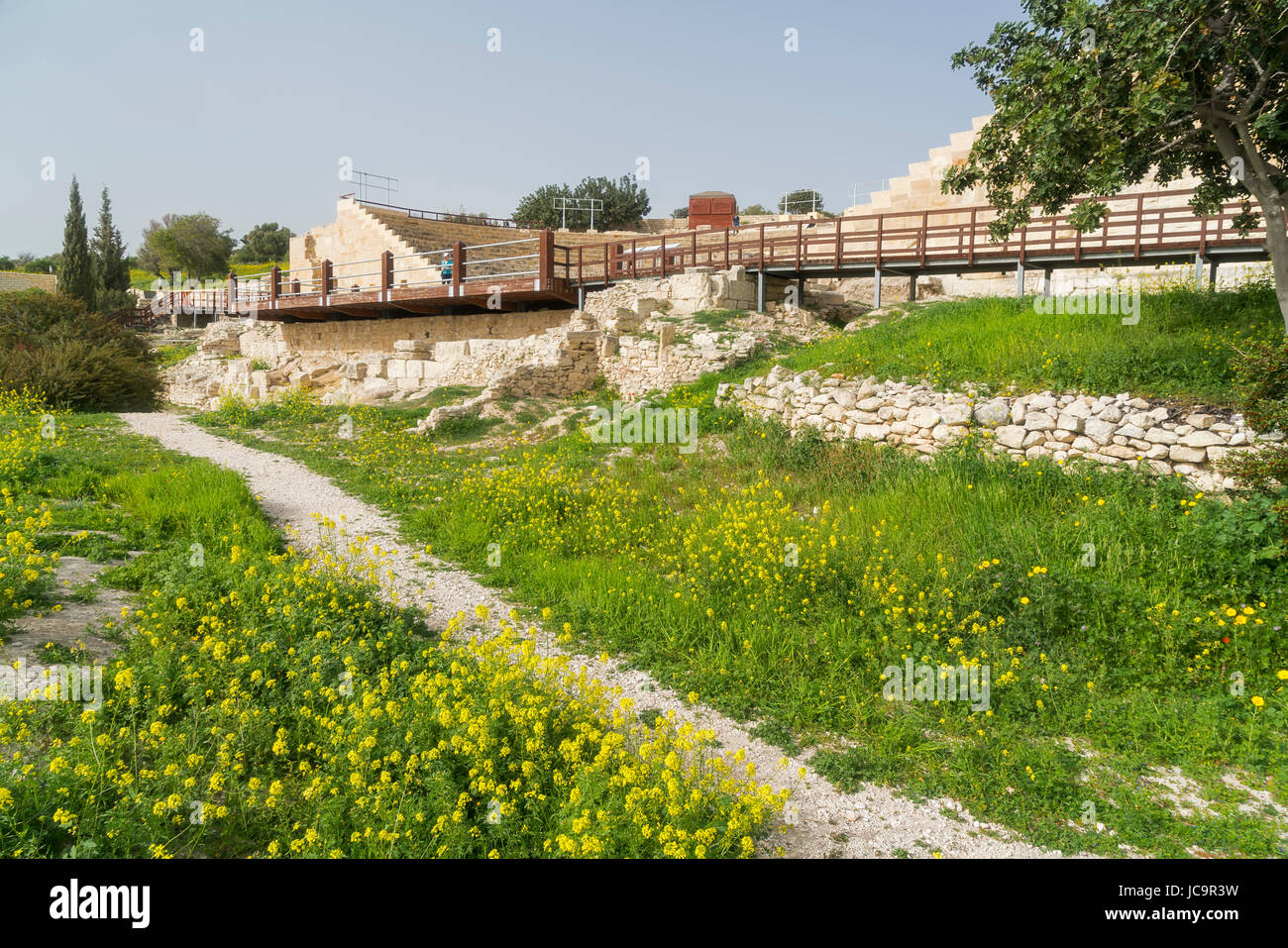 Kourion sito archeologico, teatro, vicino a Limassol Limassol Cipro del Sud Foto Stock