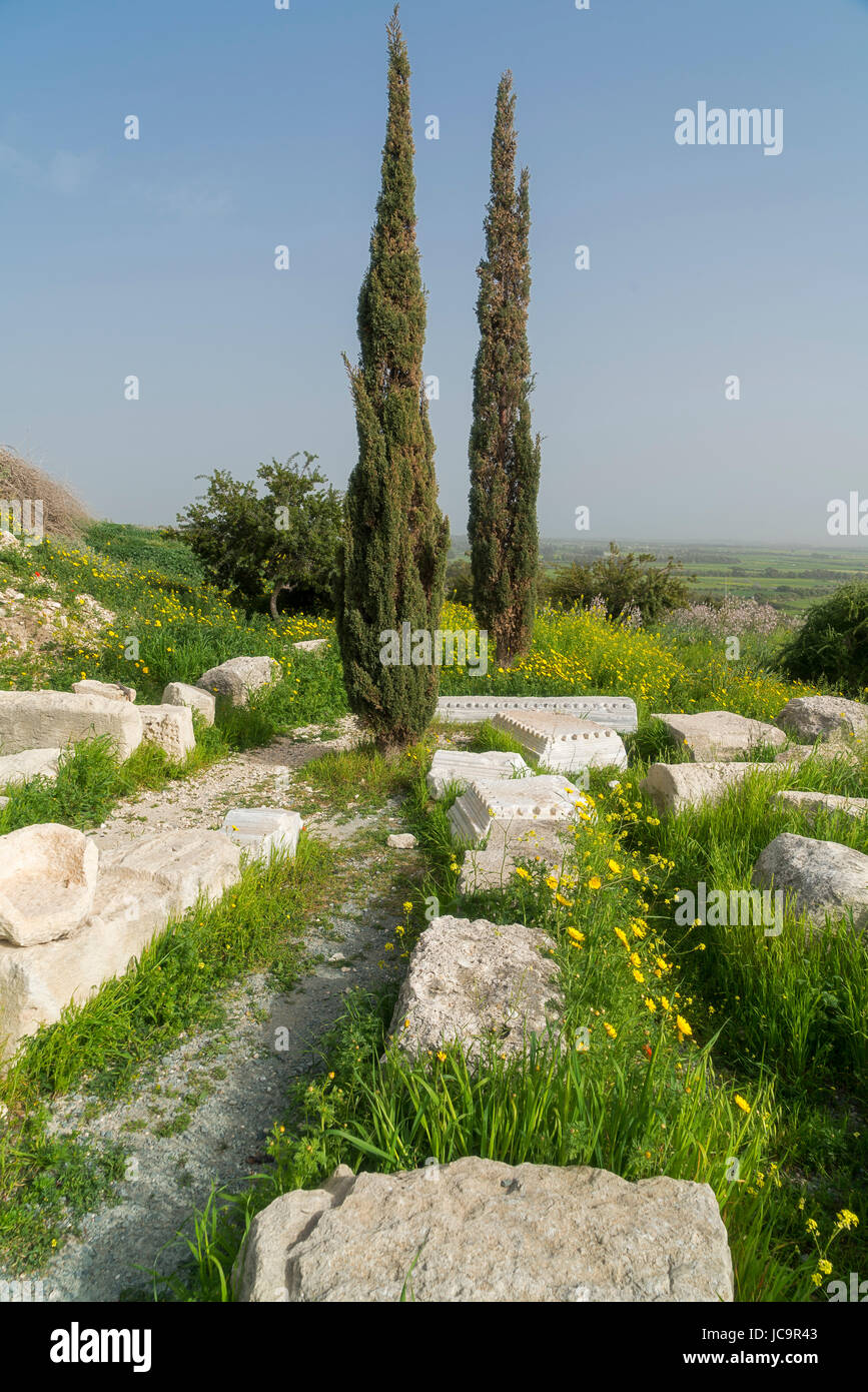Kourion sito archeologico, vicino a Limassol Limassol Cipro del Sud Foto Stock