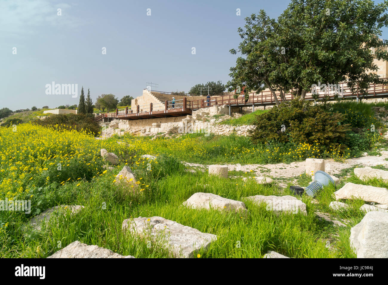 Kourion sito archeologico, teatro, vicino a Limassol Limassol Cipro del Sud Foto Stock