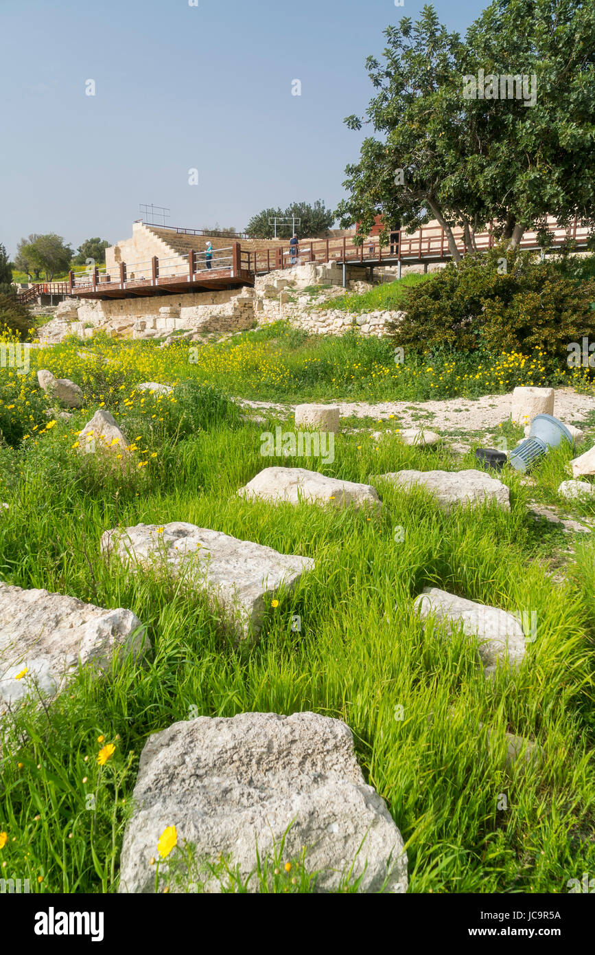Kourion sito archeologico, teatro, vicino a Limassol Limassol Cipro del Sud Foto Stock