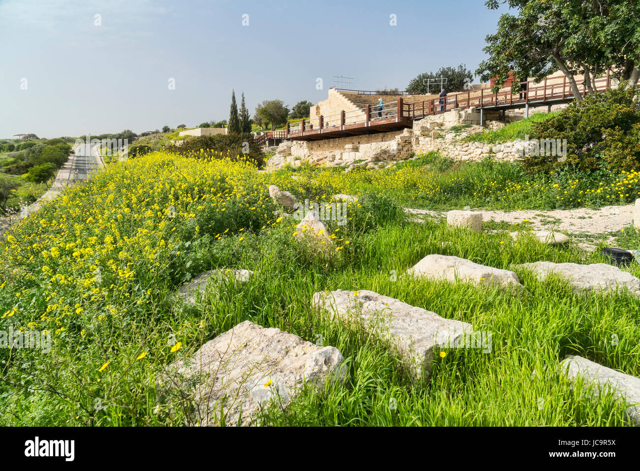 Kourion sito archeologico, teatro, vicino a Limassol Limassol Cipro del Sud Foto Stock