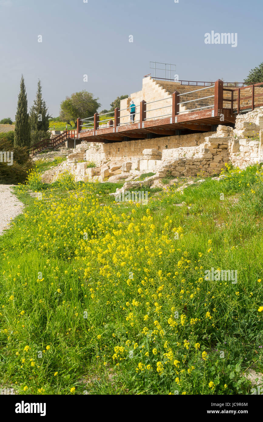Kourion sito archeologico, teatro, vicino a Limassol Limassol Cipro del Sud Foto Stock