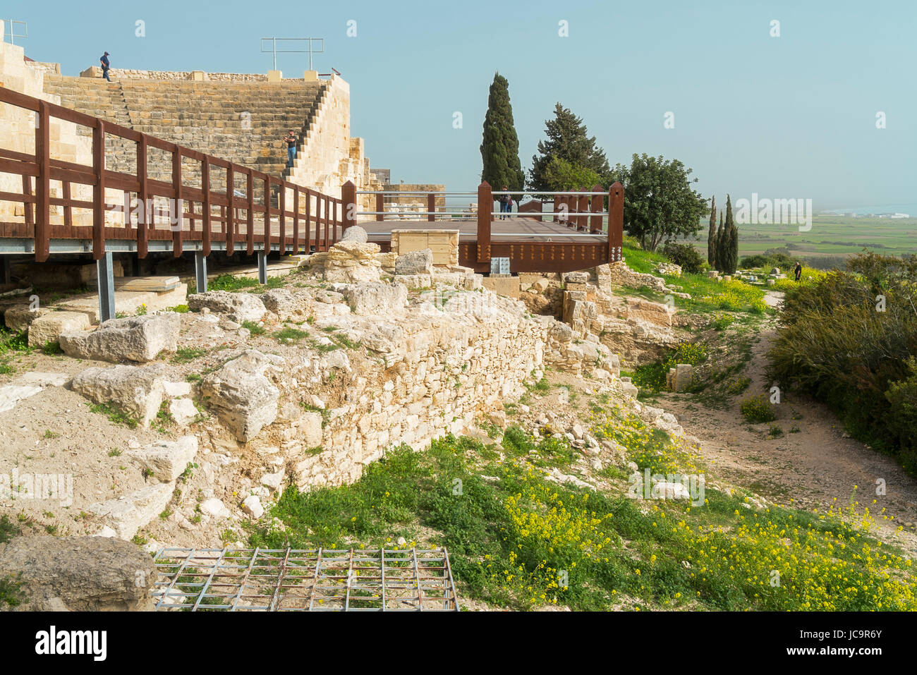 Kourion sito archeologico, teatro, vicino a Limassol Limassol Cipro del Sud Foto Stock