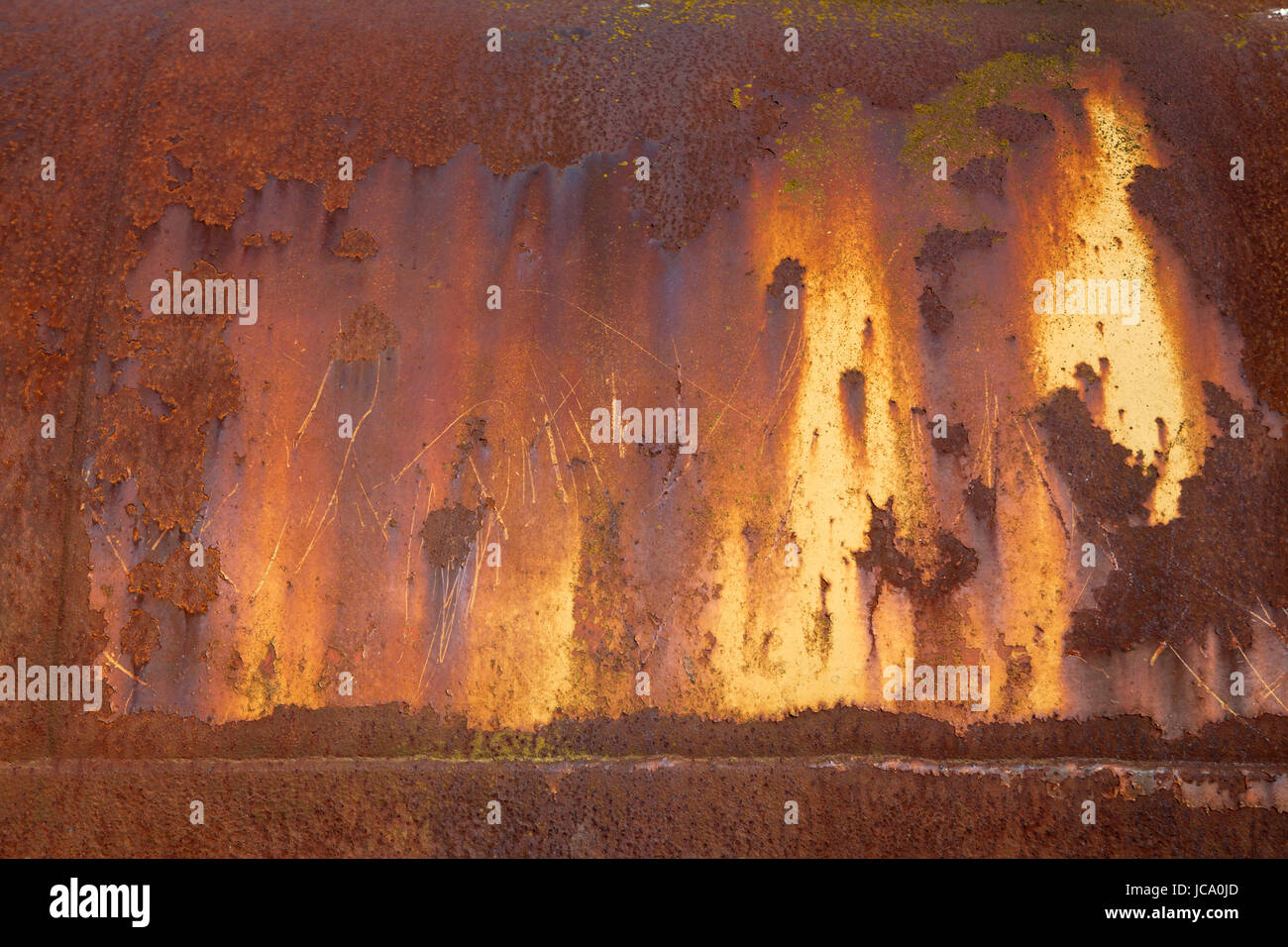 L'Europa, Germania, vecchio di ferro arrugginito foglio. Foto Stock