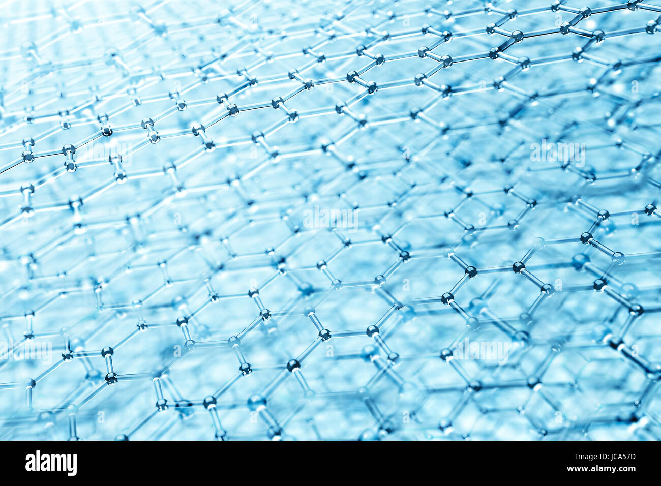 Stratificato esagonale della struttura molecolare del materiale nano illustrazione Foto Stock