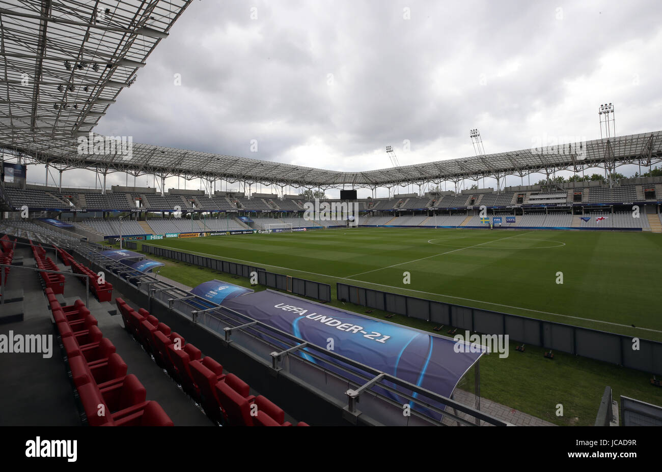 Una vista generale della Kolporter Arena a Kielce, Polonia. PREMERE ASSOCIAZIONE foto. Data immagine: Mercoledì 14 giugno 2017. L'Inghilterra ha iniziato la sua campagna UEFA Euro Under-21 2017 contro la Svezia alla Kolporter Arena il venerdì sera. Il credito fotografico dovrebbe essere: Nick Potts/PA Wire. . Foto Stock