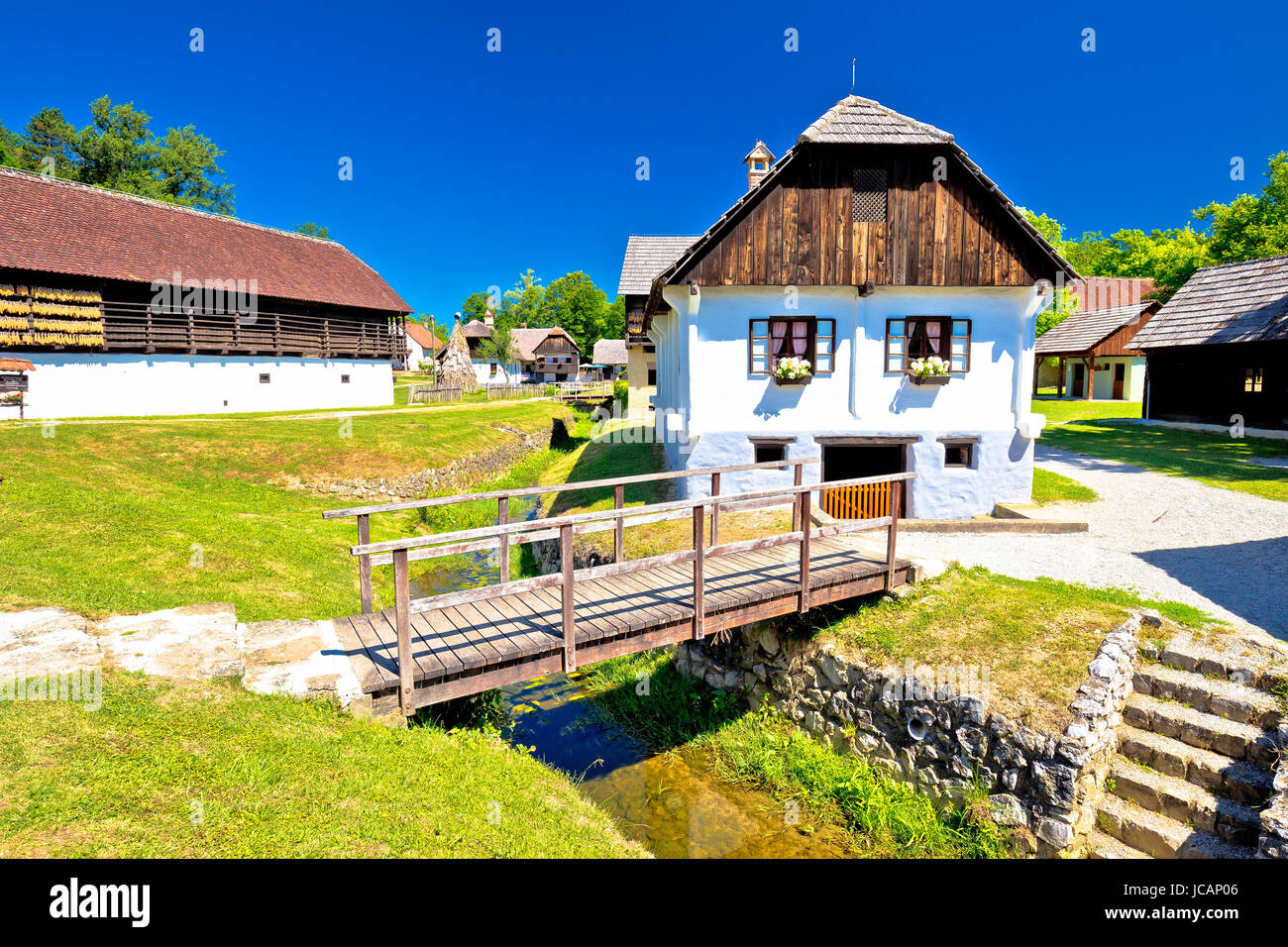 Kumrovec pittoresco villaggio nella regione di Zagorje croato, luogo di nascita di Josip Broz Tito, ex leader della Iugoslavia Foto Stock