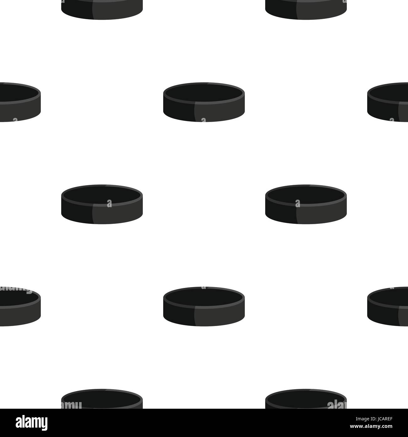 Hockey su ghiaccio puck piatto di pattern Illustrazione Vettoriale