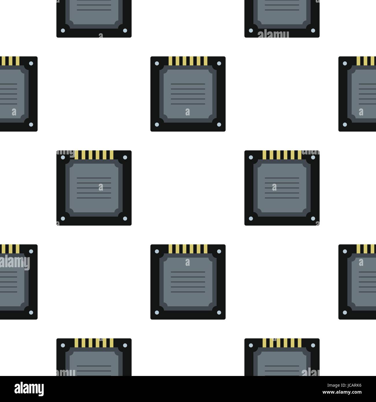 Moderne CPU multicore pattern flat Illustrazione Vettoriale