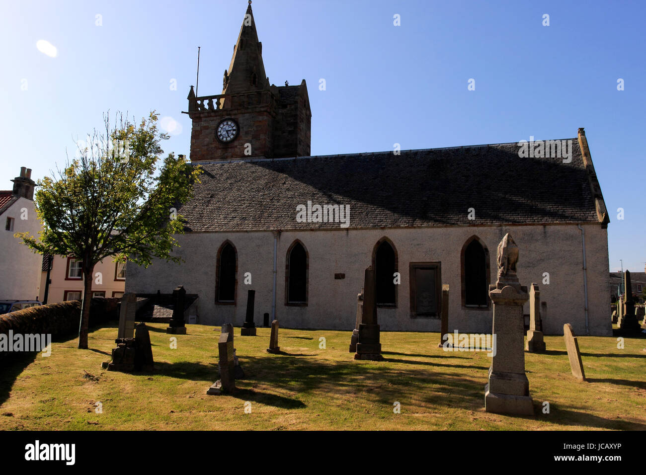 Chiesa Parrocchiale e Tolbooth, Pittenweem, Scotland, Regno Unito Foto Stock