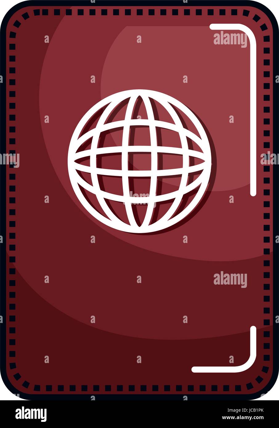 Passaporto Documento icona isolato Illustrazione Vettoriale