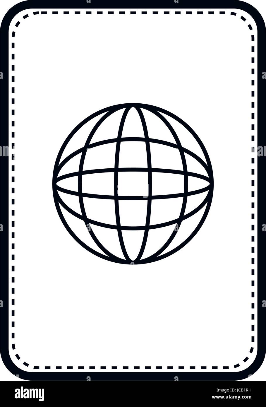 Passaporto Documento icona isolato Illustrazione Vettoriale