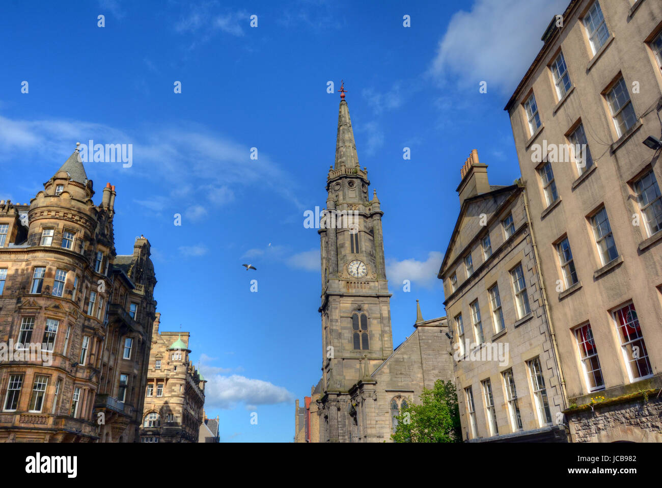 Il Royal Mile di Edimburgo, in Scozia. Foto Stock