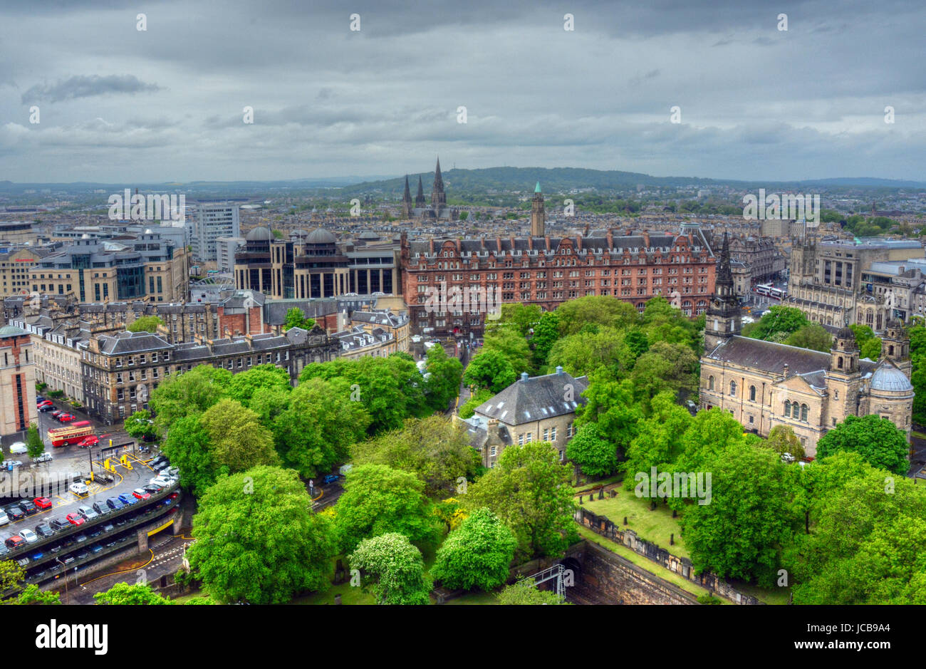 Vista di Edimburgo, Scozia, Regno Unito. Foto Stock