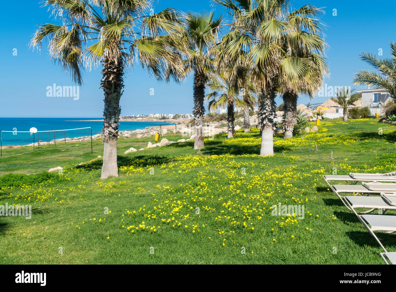 Capital Coast Resort, fronte mare, passeggiata costiera, tomba di Re Avenue, Paphos, Cipro Foto Stock